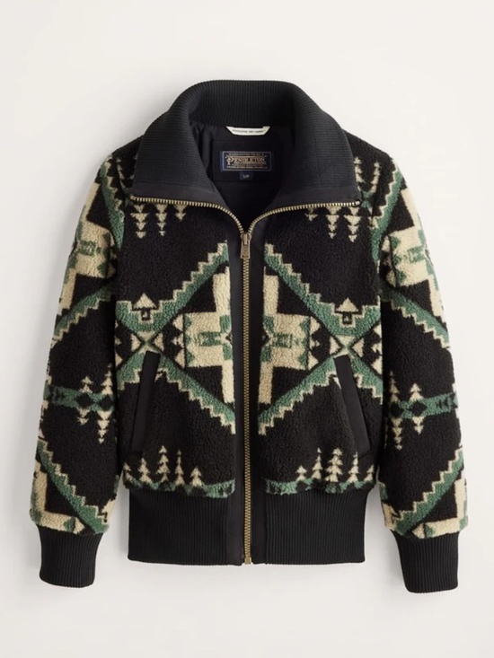 Pendleton Jackets & Blazers - Pendleton women’s foxglove Range  Fleece Bomber Jacket size medium